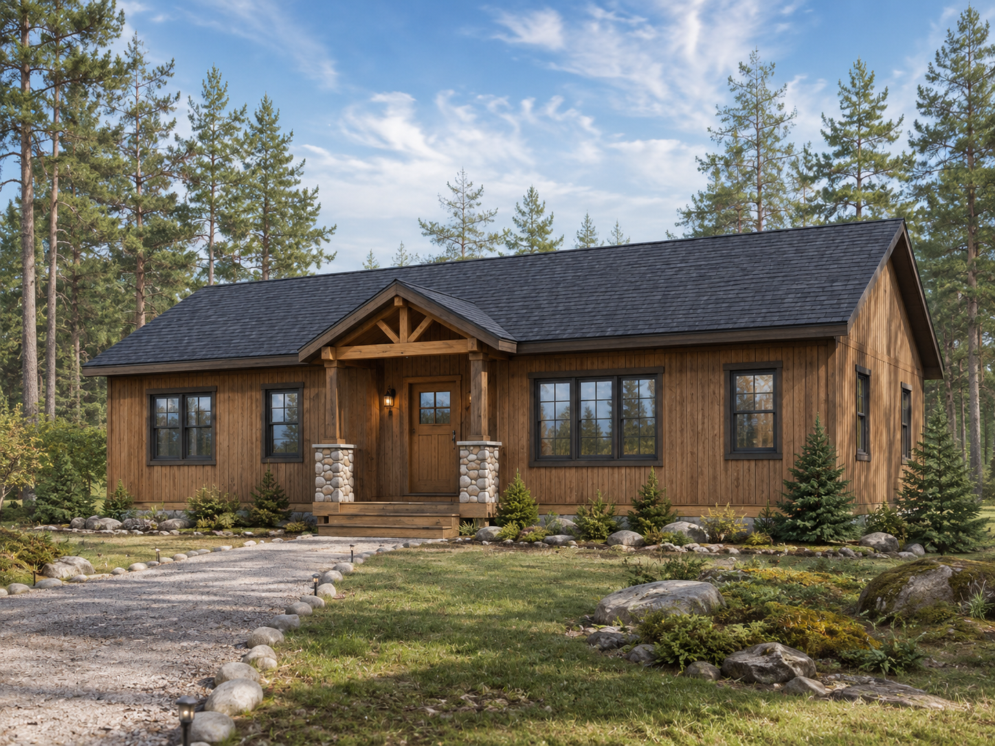 Completed Northwoods cabin concept