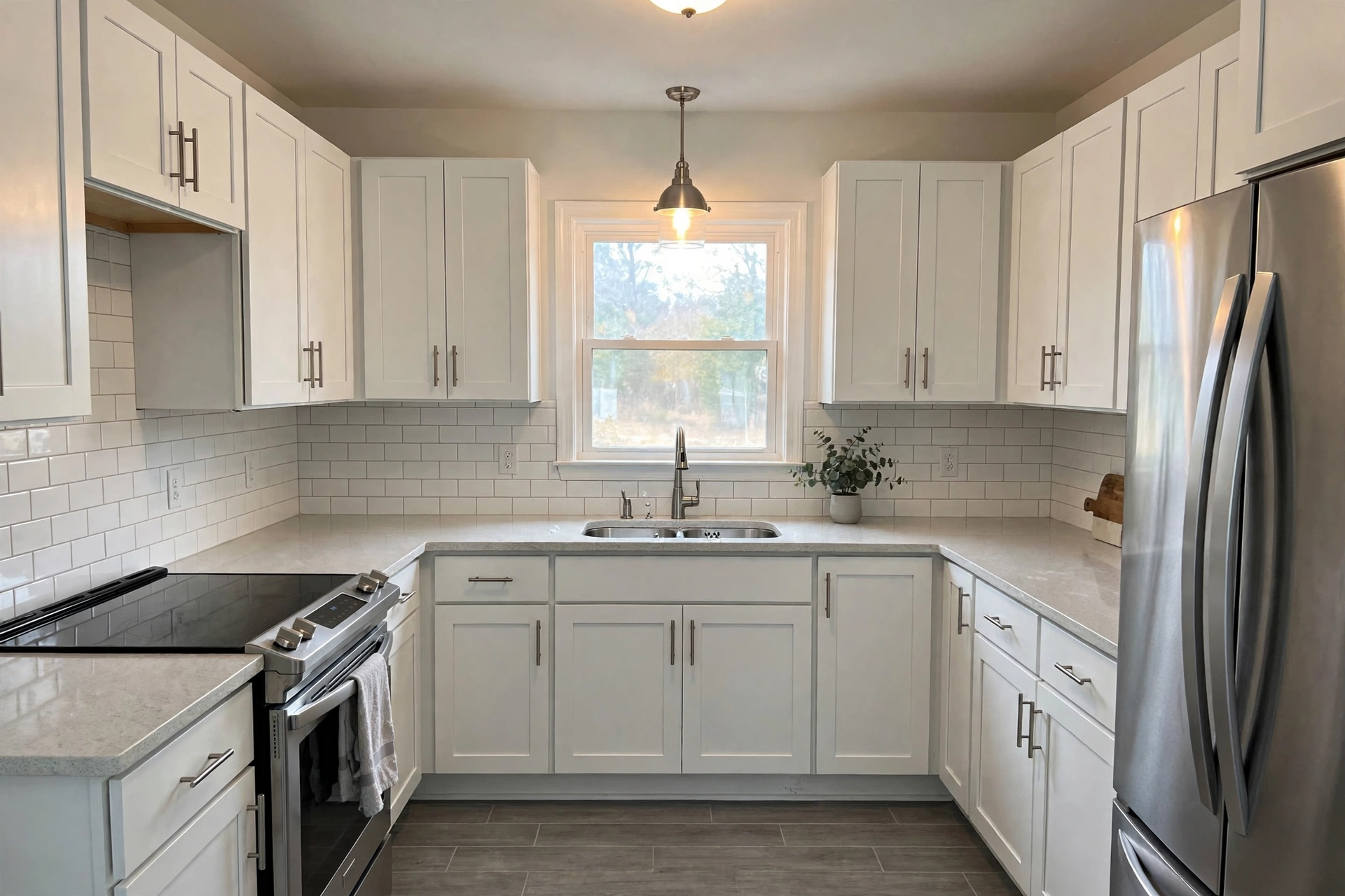 Completed kitchen remodel example
